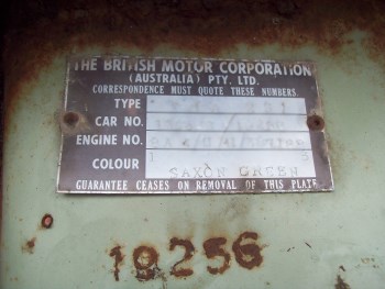 Car Number - Below Plate