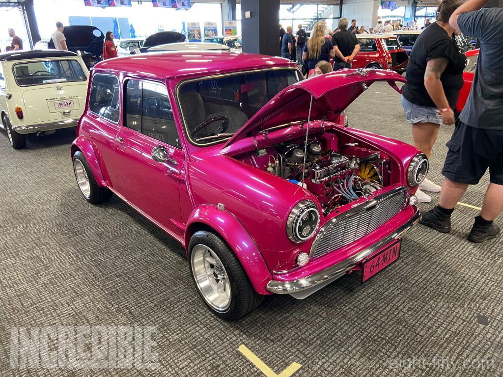 Hot pink and twin carbs brought a lot of attention.