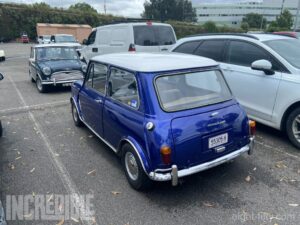 Finding friends in the car park.