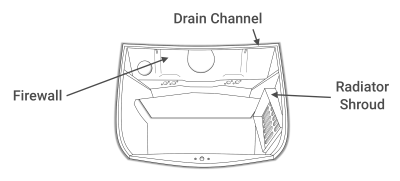 Locations of body code stampings in engine bay